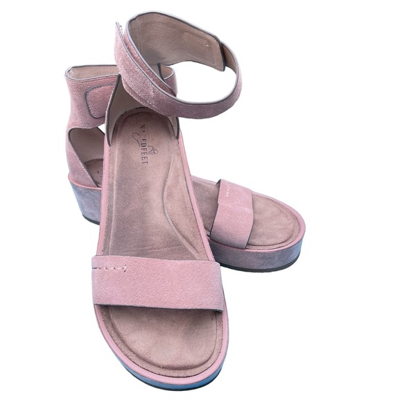 Naked Feet “Renzi” Women’s Blush Suede Wedge Comfort Sandals 9M - Picture 12 of 12